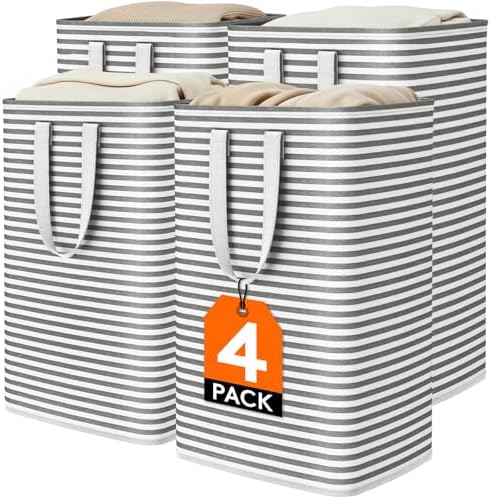 Lifewit 80L Large Laundry Baskets, 4 Pack, Reinforced Handles by Lifewit