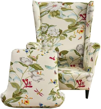CRFATOP Wingback Chair Covers Stretch Armchair Slipcovers by CRFATOP
