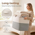 OIASKET 108L Cotton Rope Storage Basket - Image 3