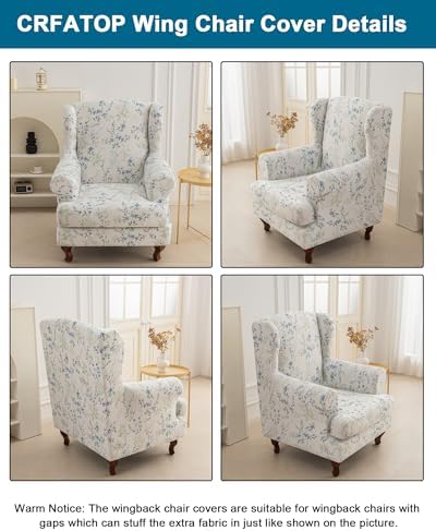 CRFATOP Wingback Chair Covers Wing Armchair Slipcovers - Image 3