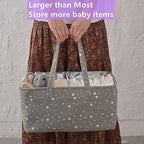 Baby Diaper Caddy Organizer- Extra Large Portable Diaper Basket - Image 4
