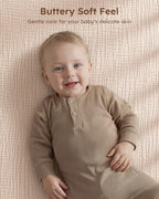 Unnivoll Muslin Crib Sheets for Boys Girls, 100% Cotton Fitted Crib Sheet 2 - Image 7