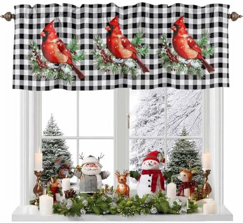 Vandarllin Christmas Kitchen Curtains Valances by VandarllinHomeKitchenDecor