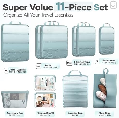 Veken 11 Set Compression Packing Cubes - Image 2