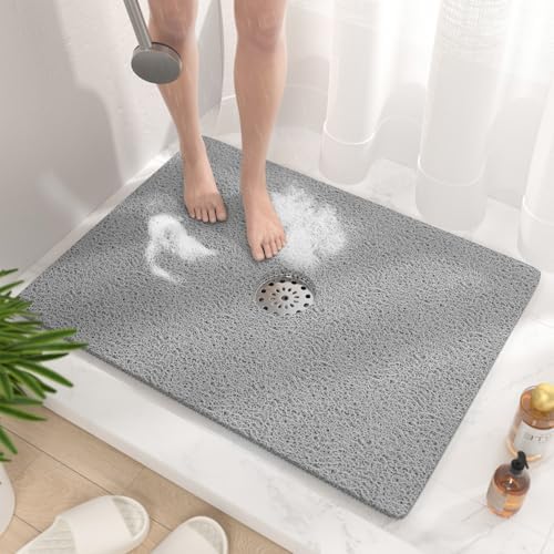 HITSLAM Shower Mat, 32 x 24 Inch Non Slip Bath Mat by HITSLAM