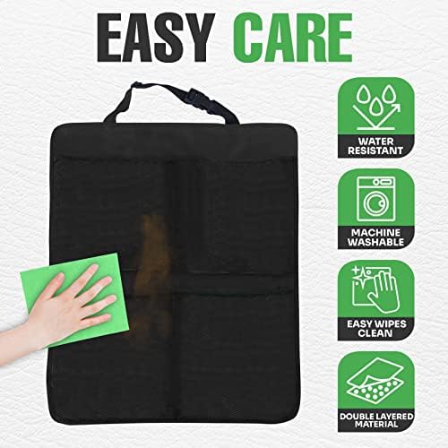 lebogner Back Seat Cover for Kids + 4 Pocket Storage Organizer, 2 Pack X-Large - Image 4