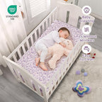 Crib Bedding Set for Girls, 3 Pieces Floral Butterfly Baby Girl Bedding Set - Image 3