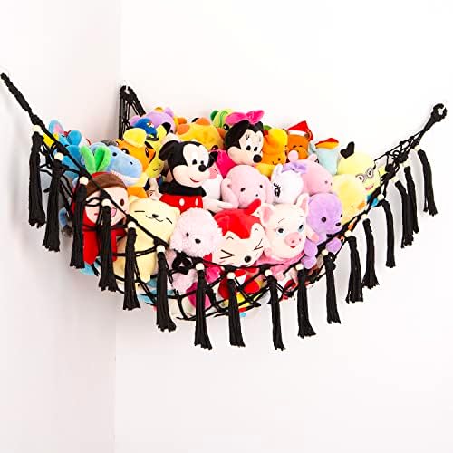 YKBU Stuffed Animal Toy Hammock Hanging- Macrame Toy Hammock by MAKEONEWO