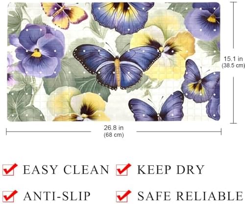 Non Slip Shower Mat Bathtub Mat 15.1x26.8 Inch, Quick Dry Bath Mat - Image 4