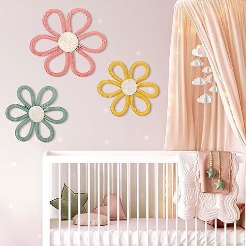Barydat 6 Pcs Boho Nursery Decor Daisy Flower Wall Decor - Image 4