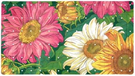 Bathtub Mat Non Slip 26.8x15.1In, Colorful Sunflowers Bath Mat by Anna+Cowper