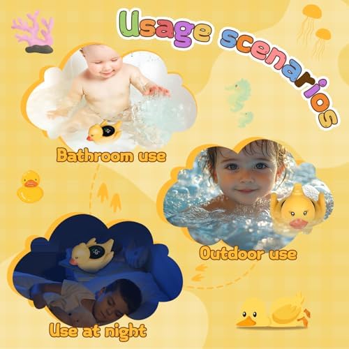 Baby Bath Thermometer Water Temp Safety Essential, Rechargeable Duck Toy - Image 4