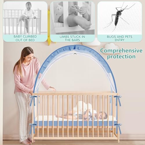 Crib Tent - Crib Net to Keep Baby in, Stop Baby from Climbing Out of Crib - Image 2
