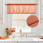MIULEE Burnt Orange Fall Window Valance 1 Panel 60W x 18L by MIULEE