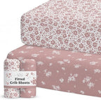 Sorrel + Fern Baby Crib Sheets Neutral, Fitted 2-Pack by SorrelFern