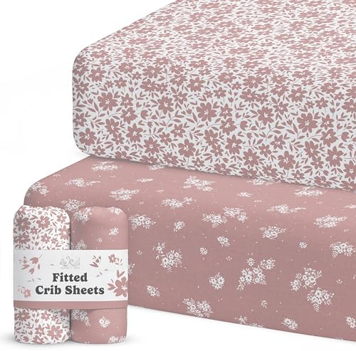Sorrel + Fern Baby Crib Sheets Neutral, Fitted 2-Pack by SorrelFern
