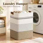 Laundry Hamper, Cotton Rope Laundry Basket - Image 3