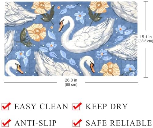 Shower Mat Bathtub Mat, 26.8x15.1 inch, Non-Slip Bath Mat - Image 4