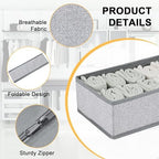 DIMJ Drawer Organizers for Clothing, Fabric Closet Organizers and Storage - Image 2
