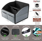 Car Storage Organizer, Leather Front & Back Seat Caddy Gray - Image 4