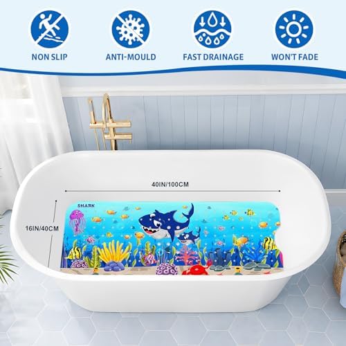 XIYUNTE Bath Mat for Tub Non Slip Bathtub Mat Non Slip 40x16 Baby Bath Mat - Image 2