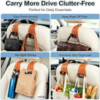 2 Pack Car Seat Hooks, Leather Car Seat Back Hanger - Image 6