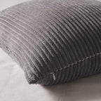 Topfinel 55x55cm Gray Set of 4 Corduroy Pillow Covers Cushion Cover Decorative - Image 2