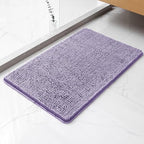 Chenille Bathroom Rug 20"x32" Lavender, Non-Slip Plush Bath Mat by Kildoss