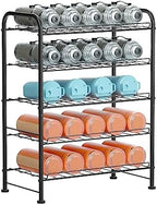 OYEAL Plastic Water Bottle Storage Rack 5 Tier Bottled Water Holder Organizer by OYEAL