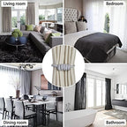 BEL AVENIR Magnetic Curtain Tiebacks 6 Pack Hand-Woven Curtain Ties - Image 5