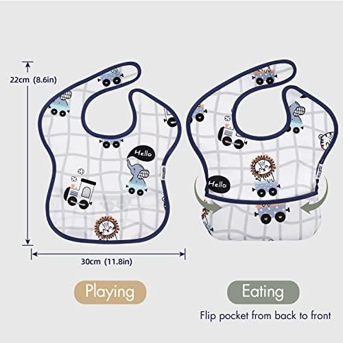 Waterproof Baby Bibs, 5 Pack Feeding Bibs - Image 2