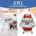 PILLANI Shopping Cart Cover for Baby, High Chair Cover for Restaurant Seat - Image 4