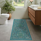 Whimsical Woodland Floral Animal 2x4 Entryway Rug, Washable Non Slip Thin Small - Image 4