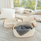 CHICVITA 3 Pack Woven Rope Gift Basket - Image 4