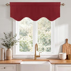 NICETOWN Burgundy Red Window Valance Curtain - Image 5