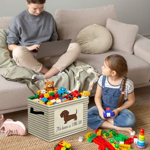 Rustic Dachshund Storage Bins Boxes - Image 4