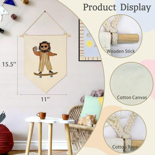 Lion Skateboarding Nursery Baby Room Playroom Decoration-Baby, Birthday - Image 6