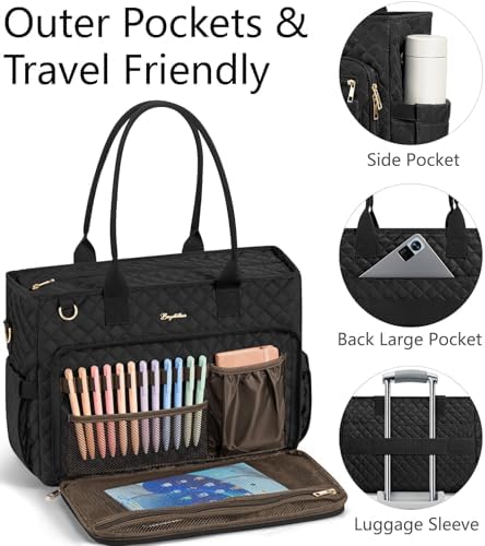 Bagstellar Teacher Tote Bag for Women, 15.6" Laptop Work Tote Computer Bag - Image 6