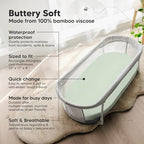 2pk Waterproof Bassinet Sheets Boy, 33x17 Mattress Cover - Image 2