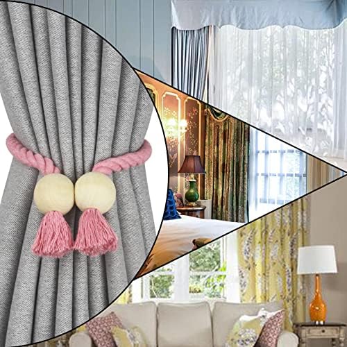 Magnetic Curtain Tiebacks Decorative Tie Back Drapes Holdbacks Nieffeiy - Image 5