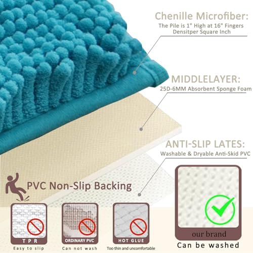Bathroom Rugs Sets 3 Piece Non Slip, Bath Rugs - Image 5
