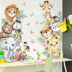 Watercolor Jungle Animal Wall Decals by clothmile