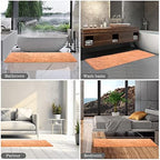 Yeaban Chenille Peach Bathroom Runner Rug 24"x72" - Image 6