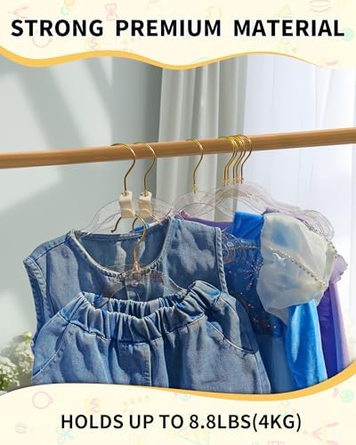 50pcs Slim Clear Toddler Hangers - Image 2