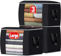 Fab totes 90L Clothes Storage, Foldable Thick Fabric Blanket Storage Bags by Fabtotes