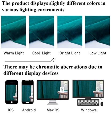 StangH Teal Velvet Valances Waterfall Curtains W39 inches, 1 Panel - Image 6