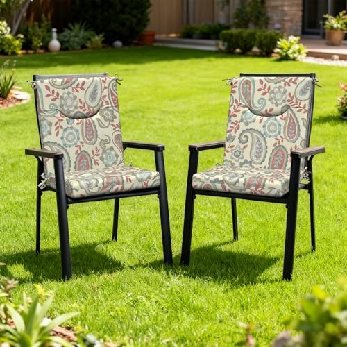 DYTXIII Outdoor High Back Chair Cushions Set of 2, 44x20 in Water Repellent - Image 2