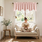 StangH Pink Spring Decor Velvet Window Valance 52x18 Inch, 1 Panel - Image 3