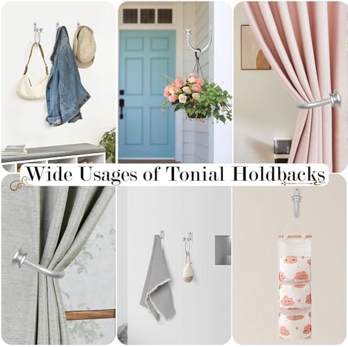 TONIAL Curtain Holdbacks, Small Cap Finials - Image 5