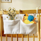 Surakey Baby Crib Pocket with Straps Hanging Baby Diaper Caddy Organizer - Image 5